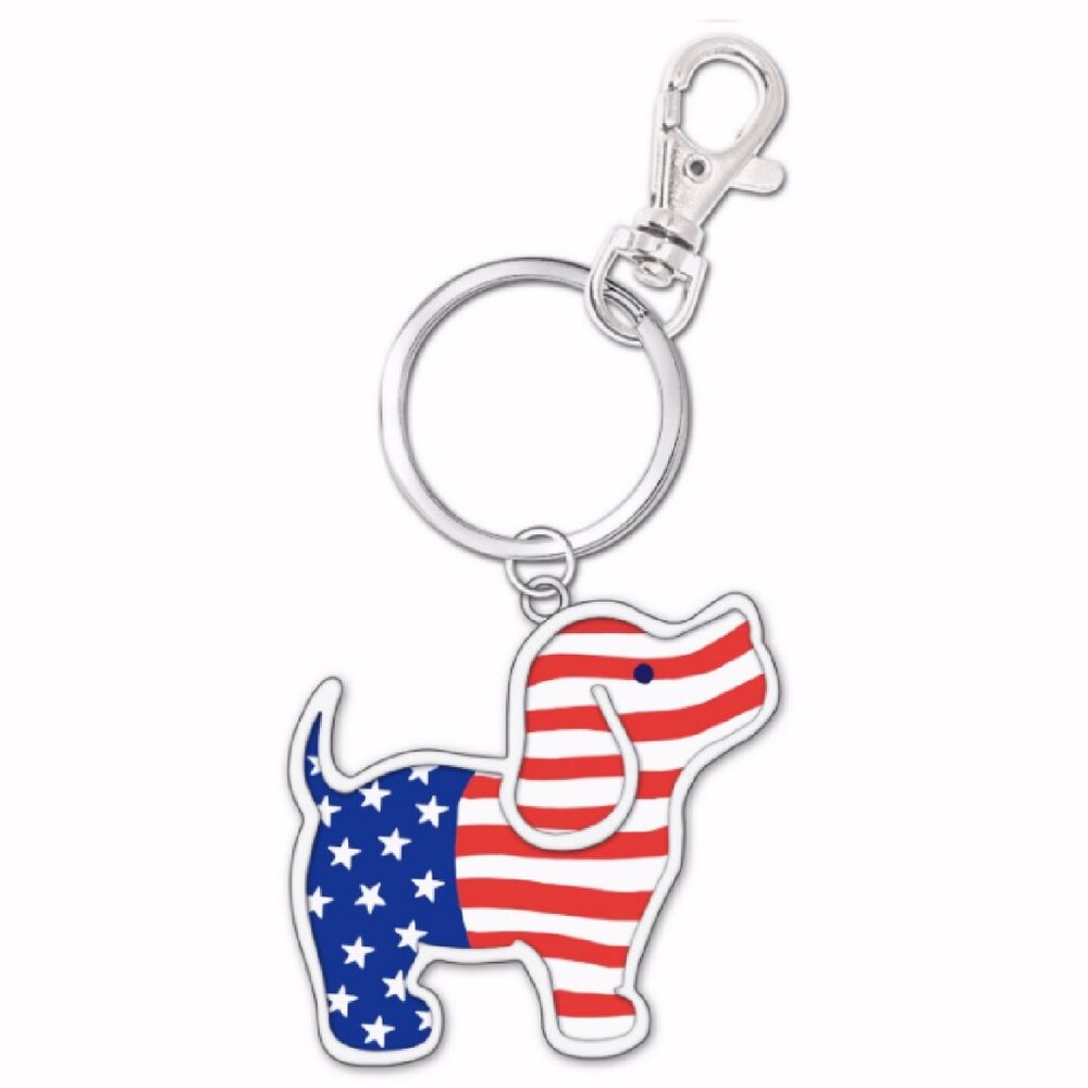 Puppie Love USA Pup Keychain Key Ring - NEW Fast Ship